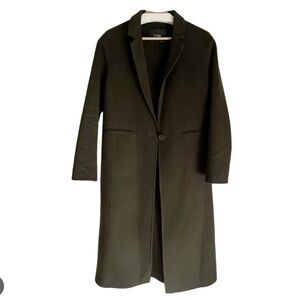 Maje long olive coat Size 36 Slim fit